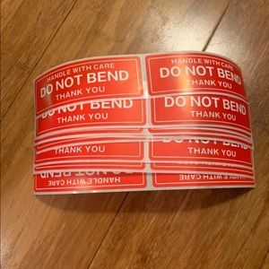 50 Do not bend stickers